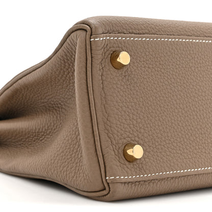 Hermes Togo Kelly Retourne 25 Etoupe 9 of 15