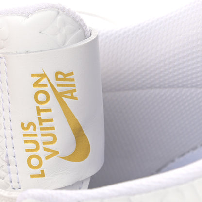 Louis Vuitton X NIKE AIR FORCE 1 Calfskin Monogram Mens Low Top Sneakers 9 White 11 of 17