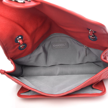 Chanel Caviar Quilted Large French Riviera Flap Red 7 of 9