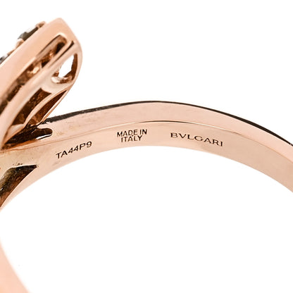 Bulgari 18K Rose Gold Diamond Mother of Pearl Divas' Dream Ring 53 6.5 4 of 5