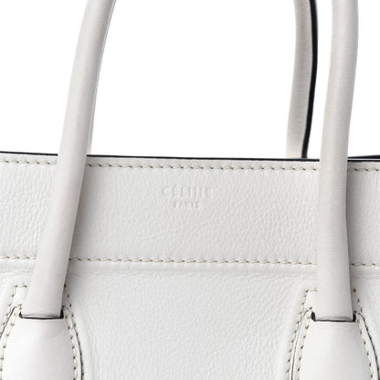 Celine Calfskin Medium Phantom Luggage White 8 of 14