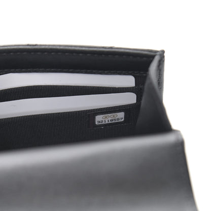 Chanel Lambskin Quilted Top Handle Flap Clutch With Chain Black 7 of 9