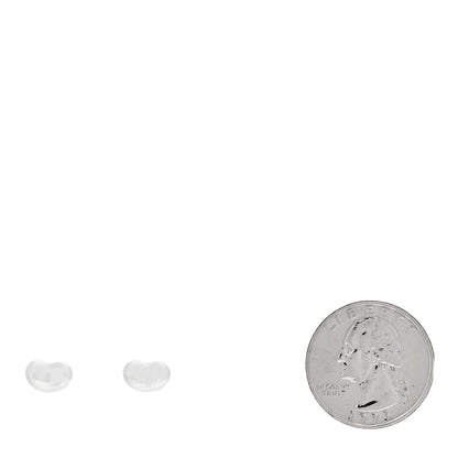 Tiffany Sterling Silver 9mm Elsa Peretti Bean Earrings 2 of 5