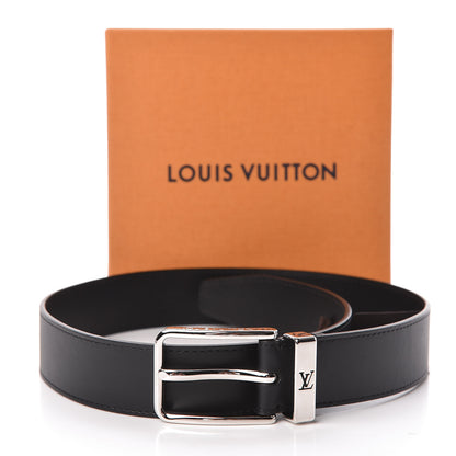 Louis Vuitton Calfskin 35mm Pont Neuf Belt 75 30 Black 9 of 9
