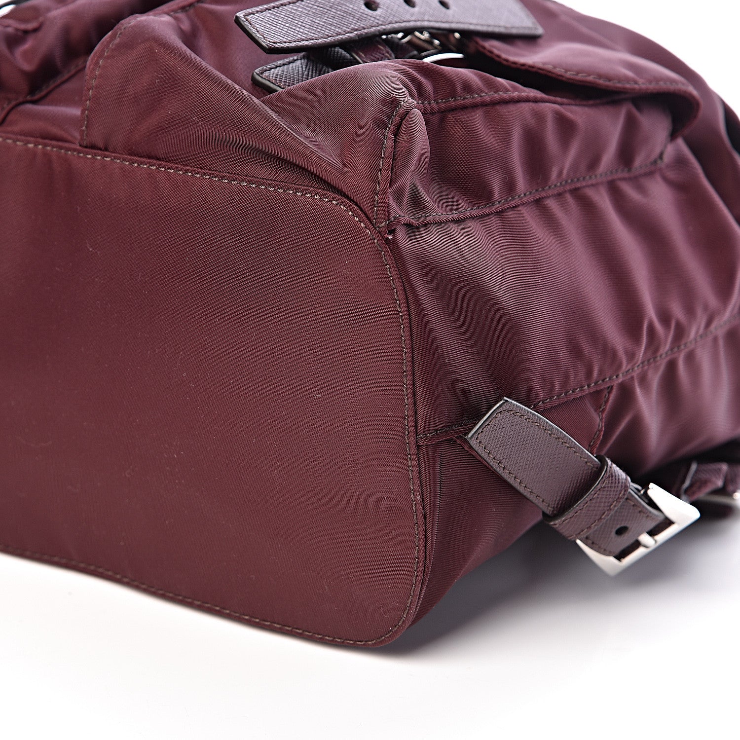 Prada Tessuto Nylon Saffiano Vela Backpack Bordeaux 9 of 10