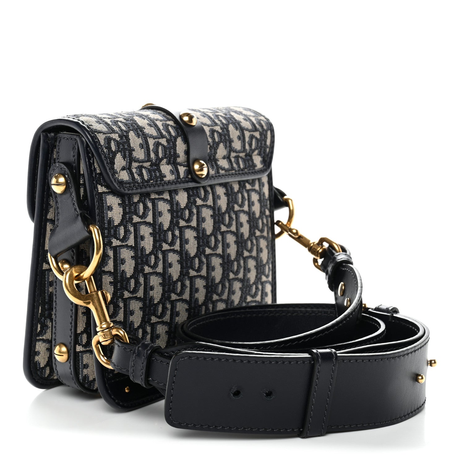 Christian Dior Oblique Square DiorAddict Flap Navy Blue 3 of 11