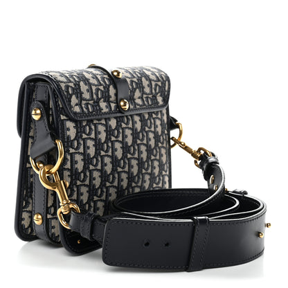 Christian Dior Oblique Square DiorAddict Flap Navy Blue 3 of 11