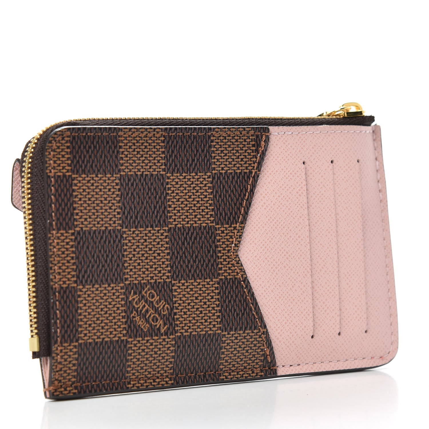 Louis Vuitton Damier Ebene Recto Verso Card Holder Rose Ballerine 3 of 7