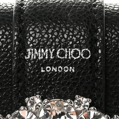 Jimmy Choo Calfskin Crystal Cheri Compact Wallet Black 6 of 17