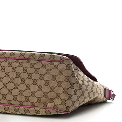 Gucci Monogram Convertible Diaper Bag Beige Peonia Flower 10 of 13