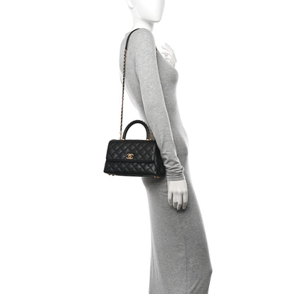 Chanel Caviar Quilted Mini Coco Chain Handle Flap Black 2 of 10