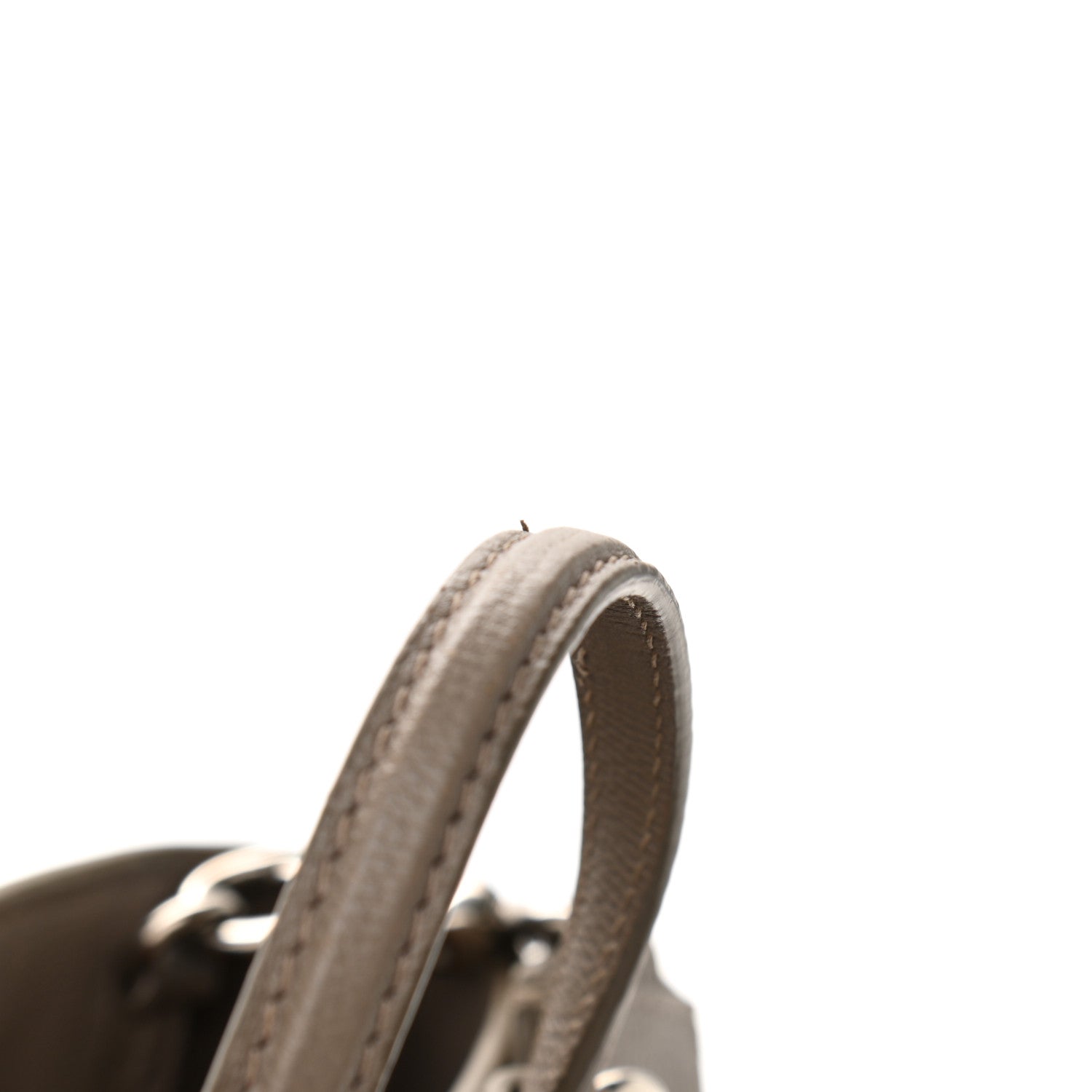 Burberry Derby Calfskin House Check Small Banner Tote Pale Taupe 15 of 15