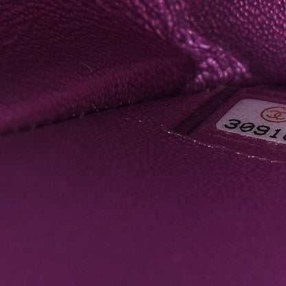 Chanel Iridescent Lambskin Quilted Mini Rectangular Flap Purple 7 of 9