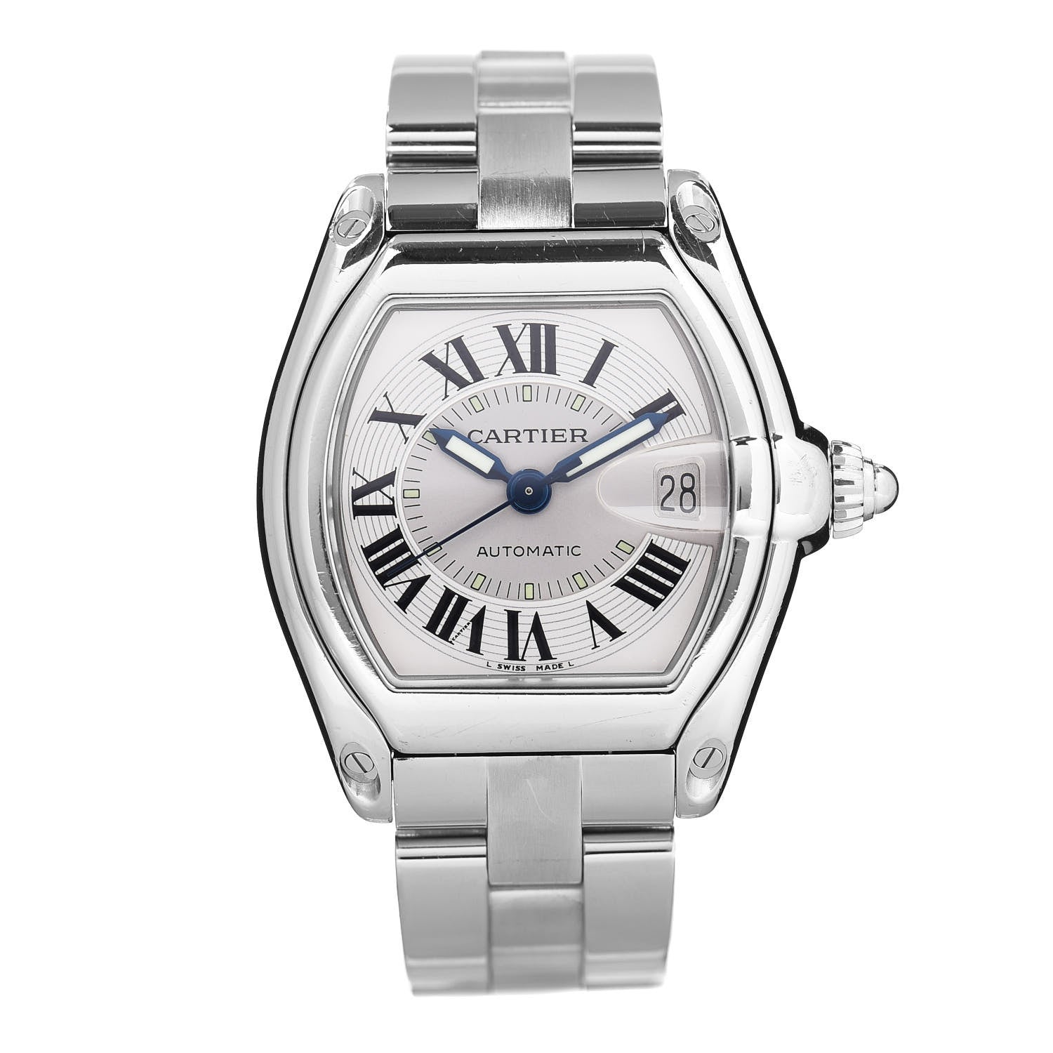 Cartier Stainless Steel 37mm Roadster Automatic Watch 1 of 4