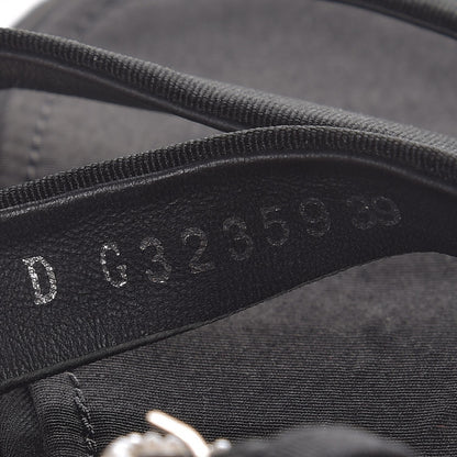 Chanel Grosgrain Pearl Flat Sandals 39 Black 8 of 8