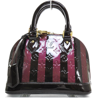 Louis Vuitton Vernis Rayures Alma BB Amarante 1 of 8