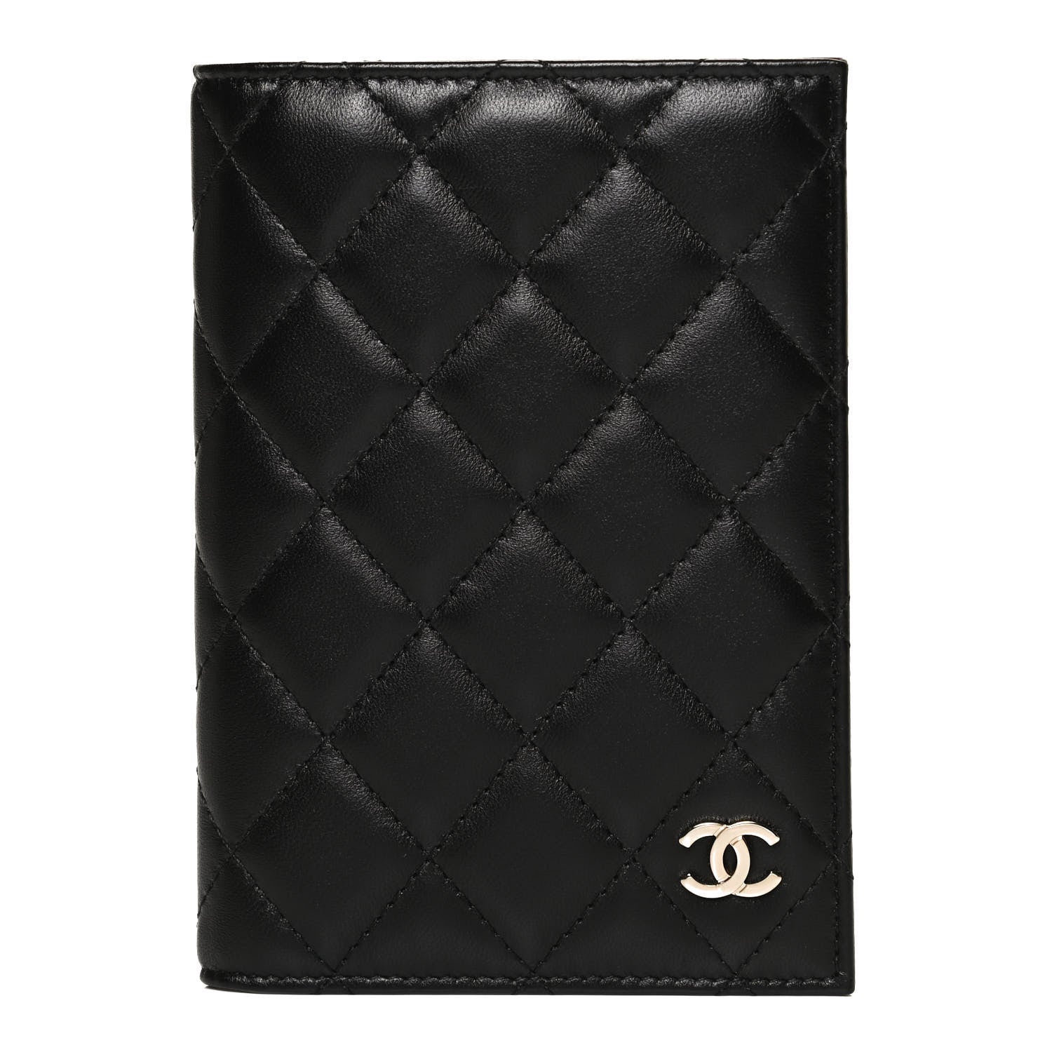 Chanel Lambskin Quilted Passport Holder Black 1 of 8