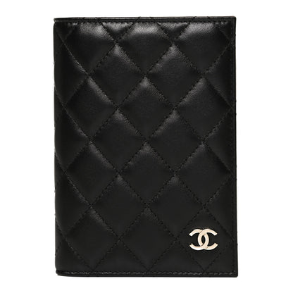 Chanel Lambskin Quilted Passport Holder Black 1 of 8
