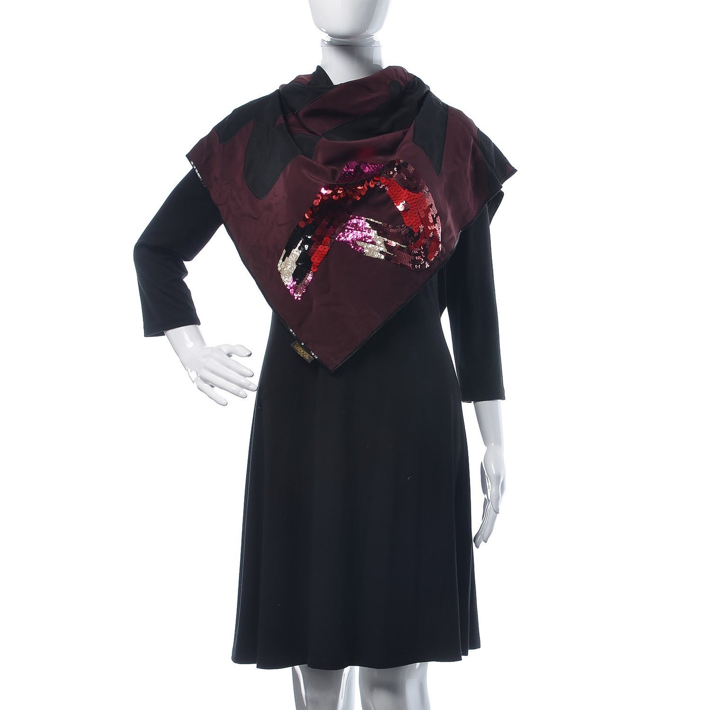 Silk Sequin Monogram Graffiti Shawl