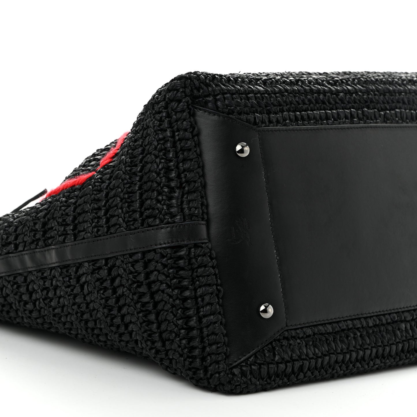 Raffia Medium Frangibus Starlight Tote Black
