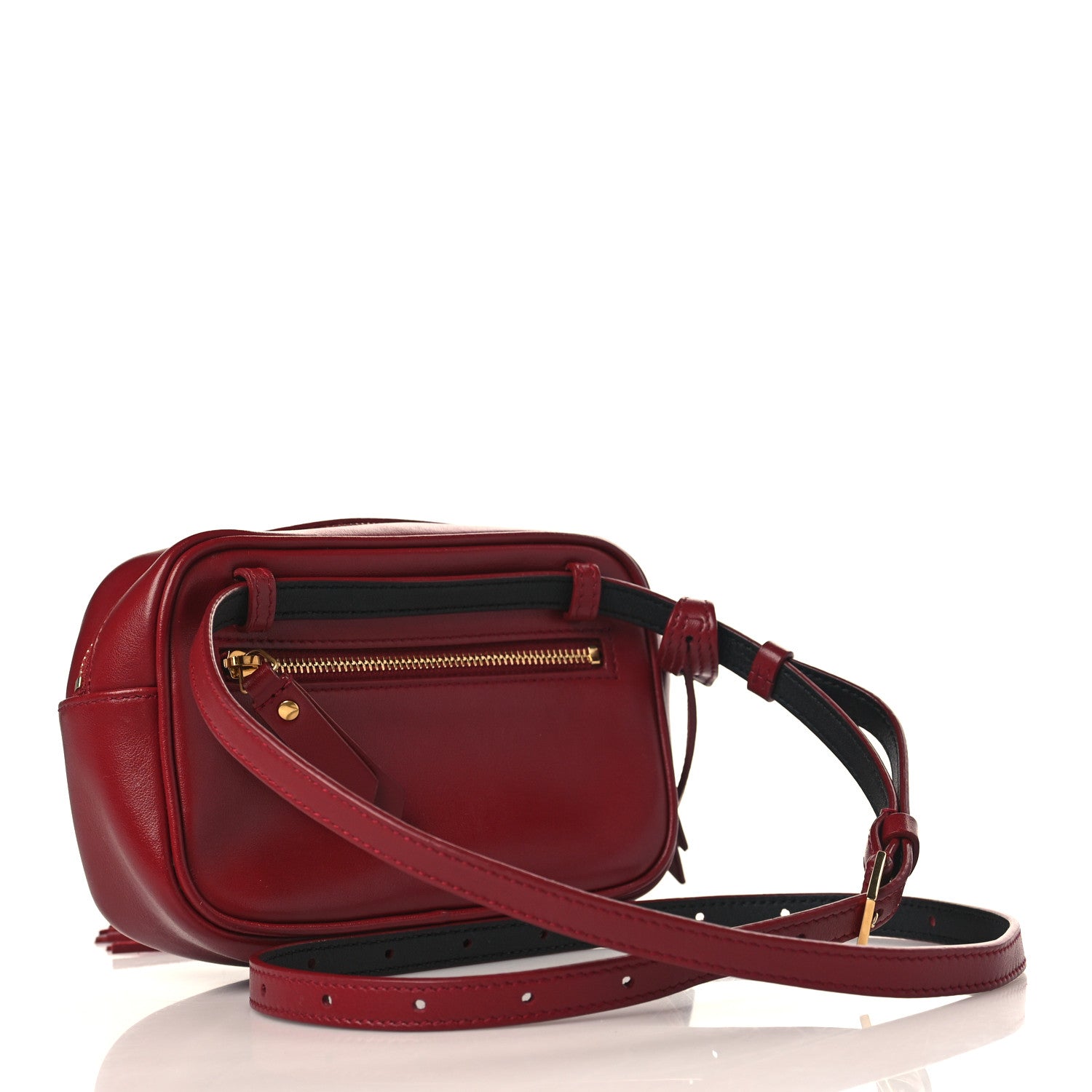 Saint Laurent Calfskin Matelasse Monogram Lou Belt Bag Dark Legion Red 2 of 7