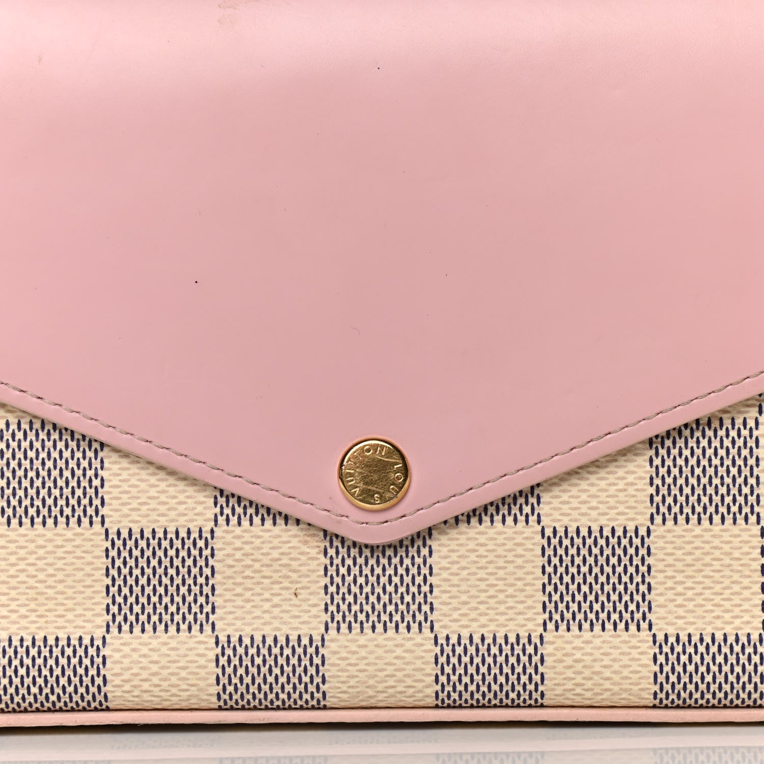 Louis Vuitton Damier Azur Calfskin Pochette Felicie Eau de Rose 10 of 20