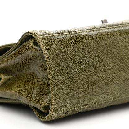 Chanel Crumpled Grained Calfskin Jumbo CC Crave Flap Green 10 of 13
