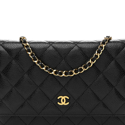 Chanel Caviar Quilted Wallet on Chain WOC Black 9 of 11