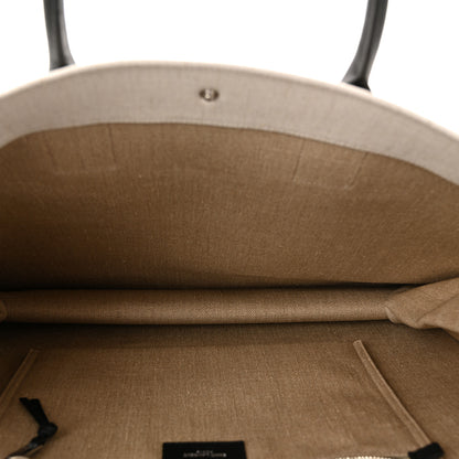 Saint Laurent Linen Calfskin Rive Gauche Tote Optic White 5 of 9