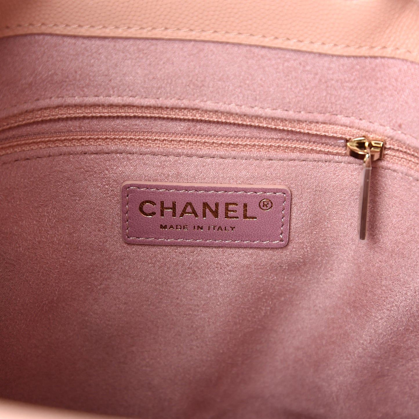Caviar Deauville Drawstring Bucket Bag Light Pink