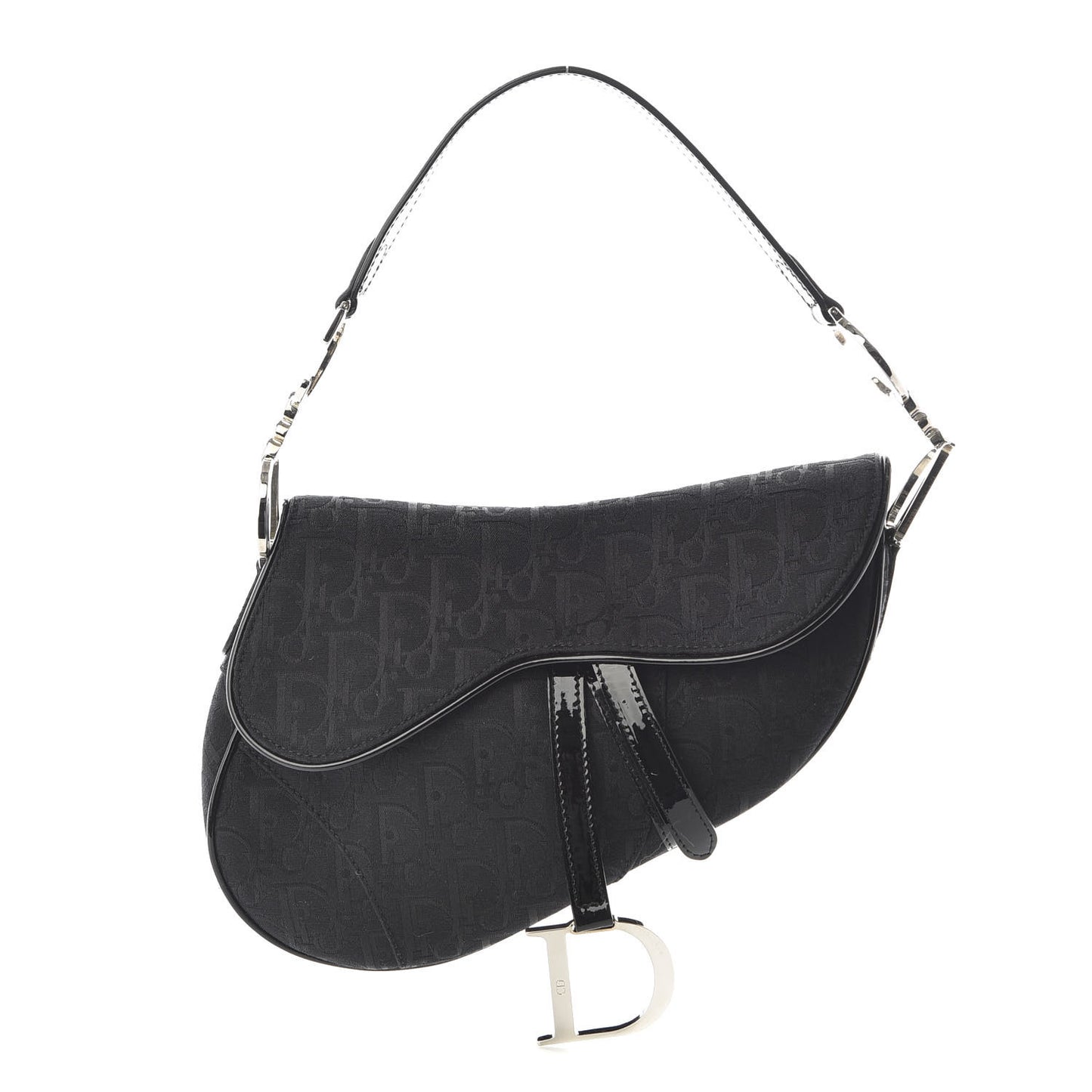 Monogram Saddle Bag Black