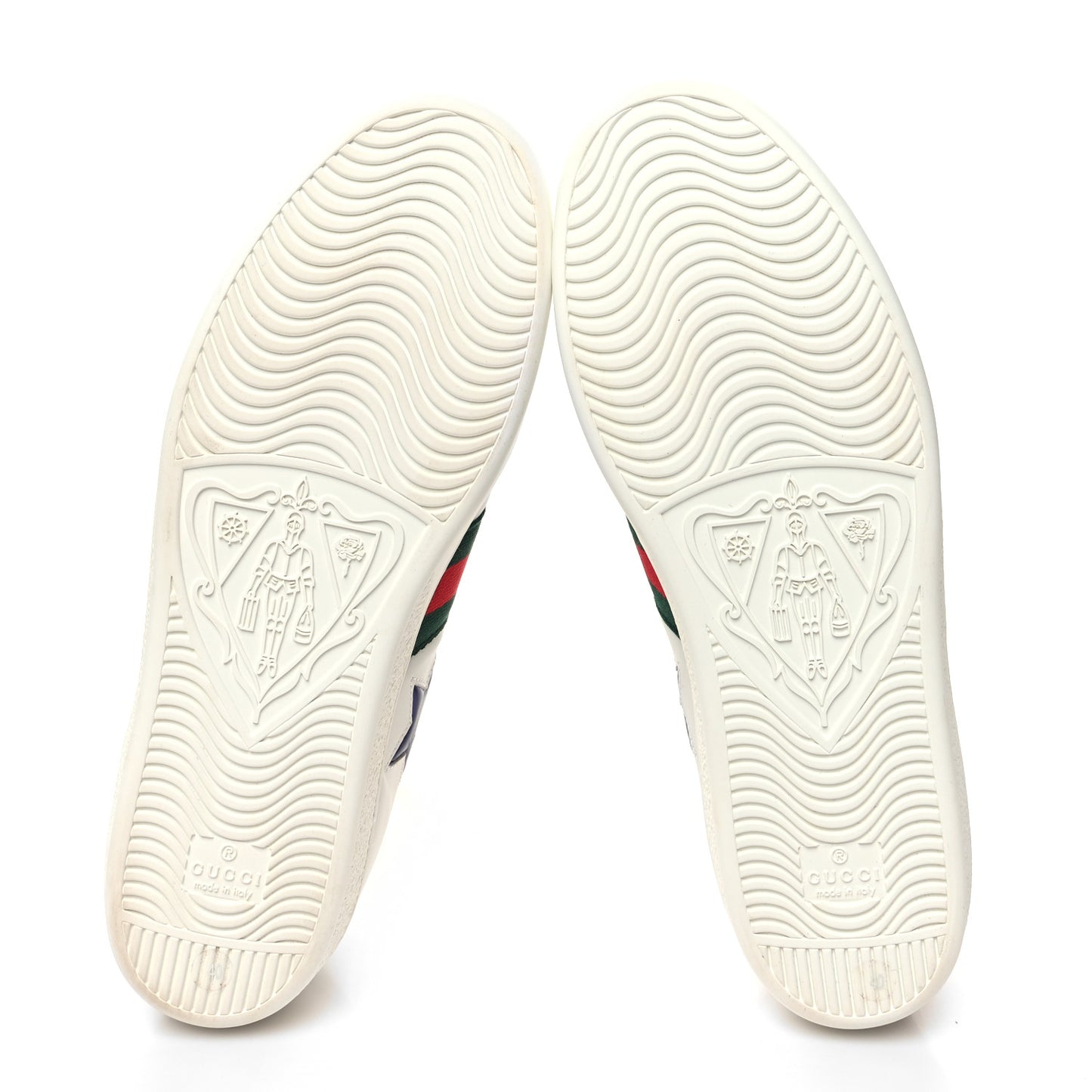 Calfskin Ayers Web Star Embroidered Womens Ace Sneakers 40 White Multi