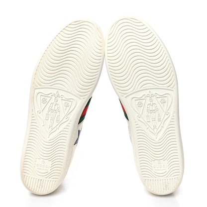 Gucci Calfskin Ayers Web Star Embroidered Womens Ace Sneakers 40 White Multi 5 of 8