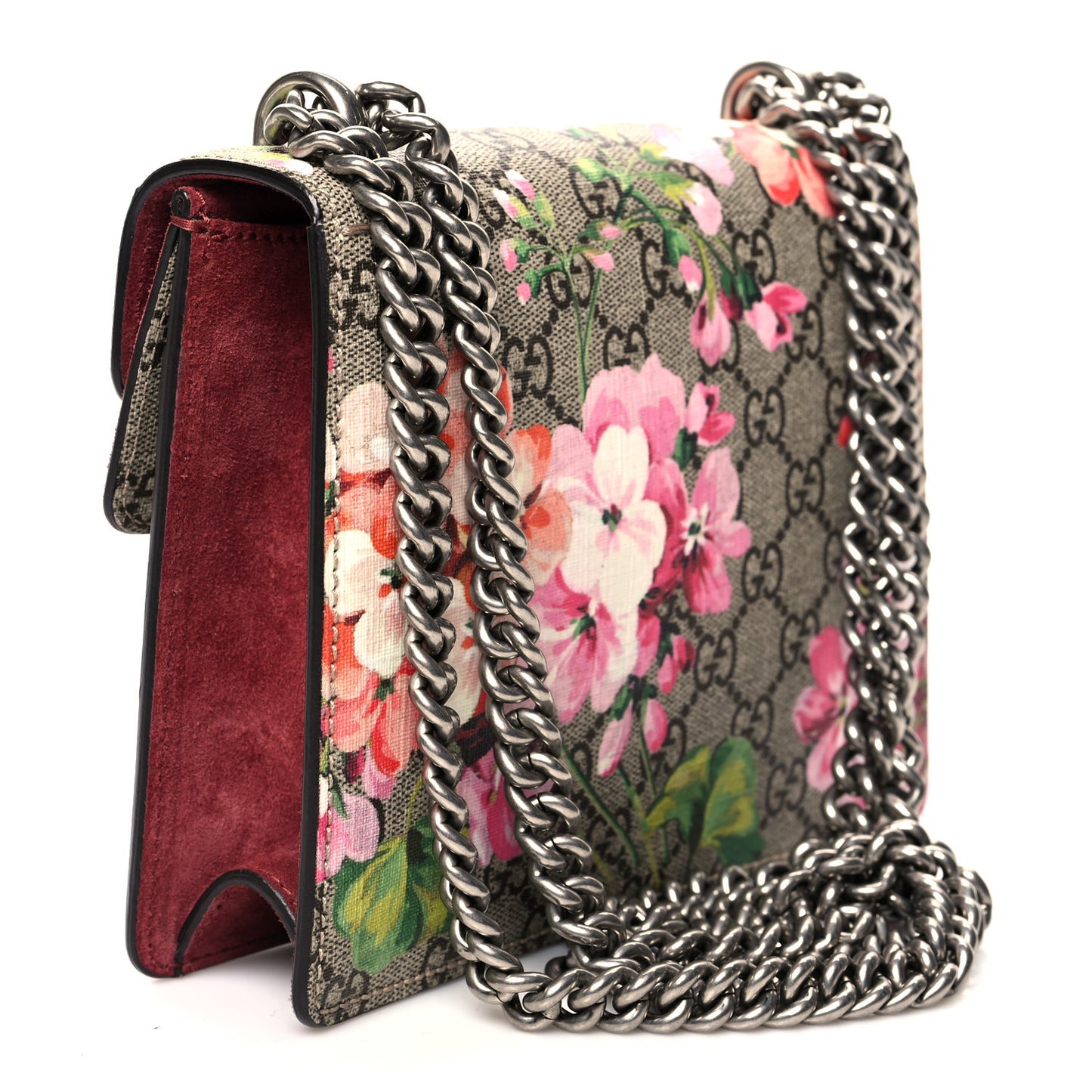 GG Supreme Monogram Blooms Mini Dionysus Shoulder Bag Beige Multicolor Dry Rose