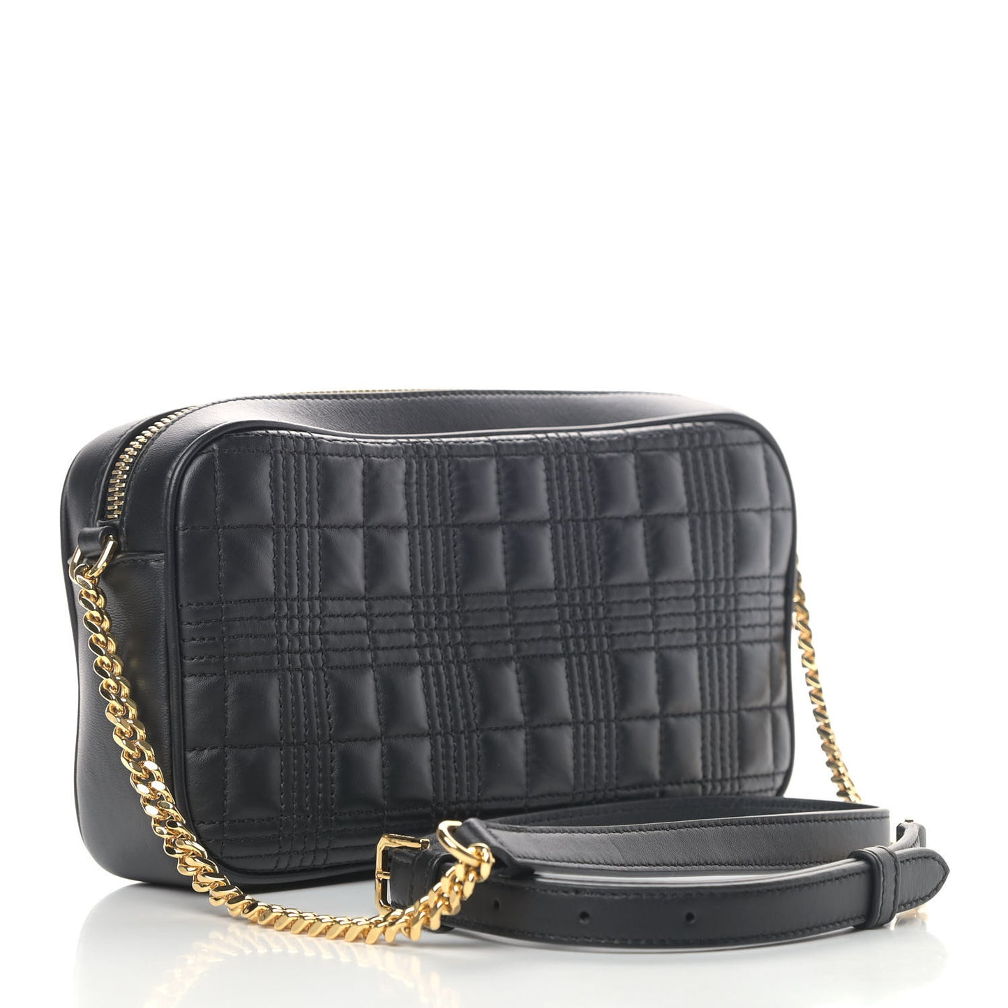 Lambskin Quilted Camera Bag Black