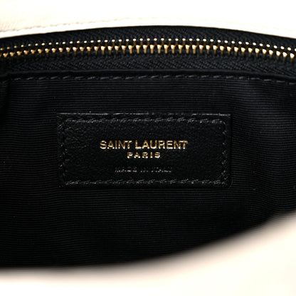 Saint Laurent Boucle Tweed Quilted Small Loulou Puffer Monogram Chain Satchel Crema Soft 5 of 11