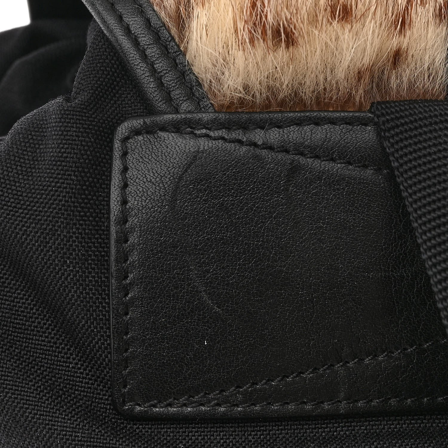 Saint Laurent Canvas Shearling Tiger Print Backpack Black 12 of 12