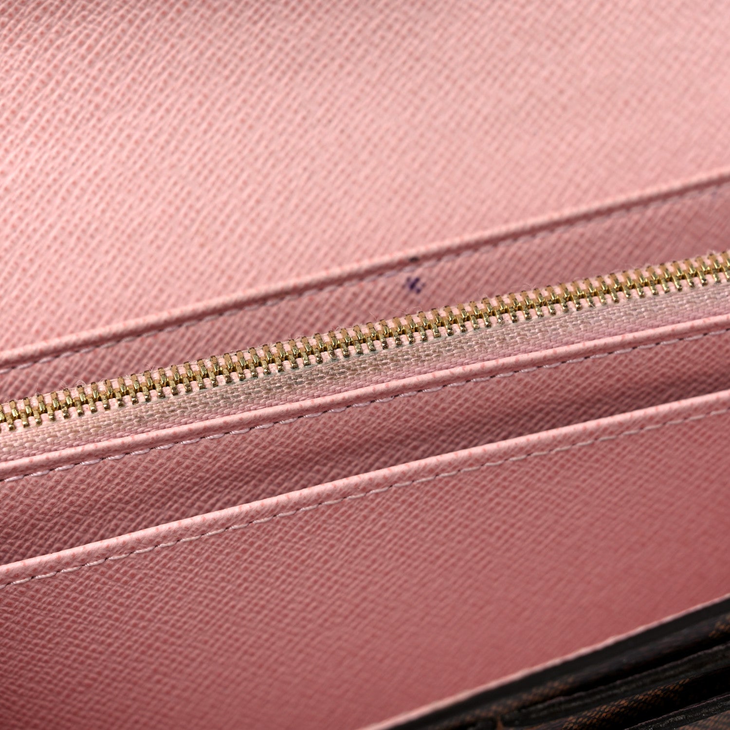 Louis Vuitton Damier Ebene Sarah Wallet NM Rose Ballerine 13 of 18