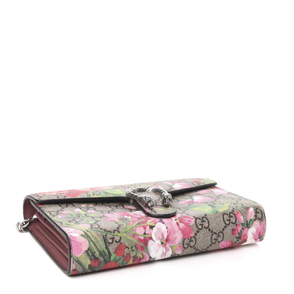 Gucci GG Supreme Monogram Blooms Mini Dionysus Chain Wallet Beige Multicolor Dry Rose 5 of 11