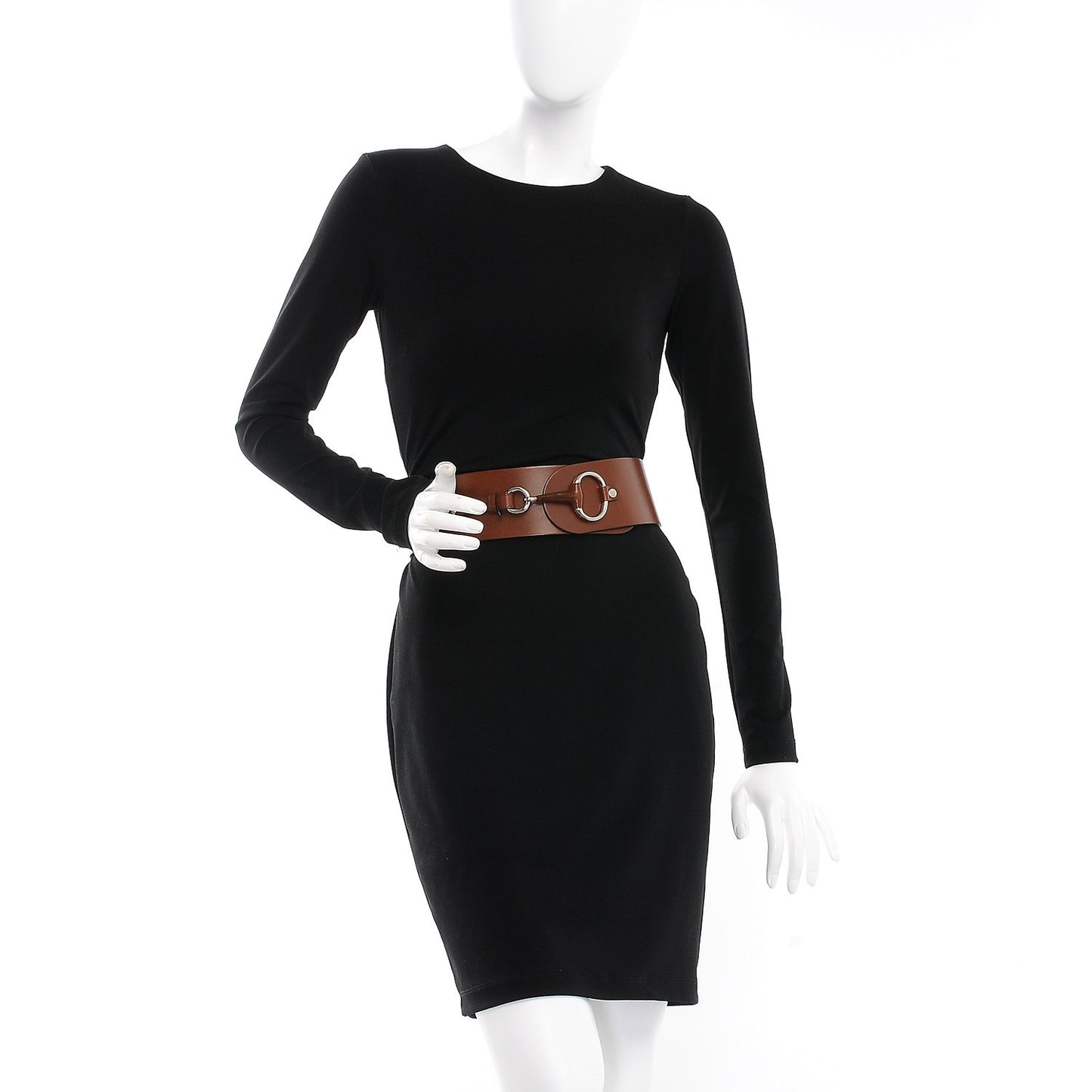 Calfskin Horsebit Wide Belt 90 36 Brown