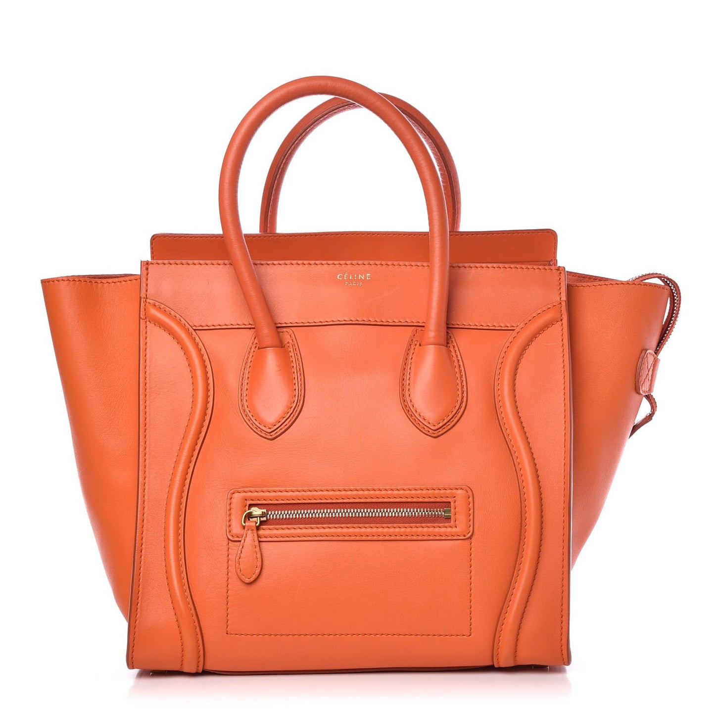 Smooth Calfskin Mini Luggage Bright Orange
