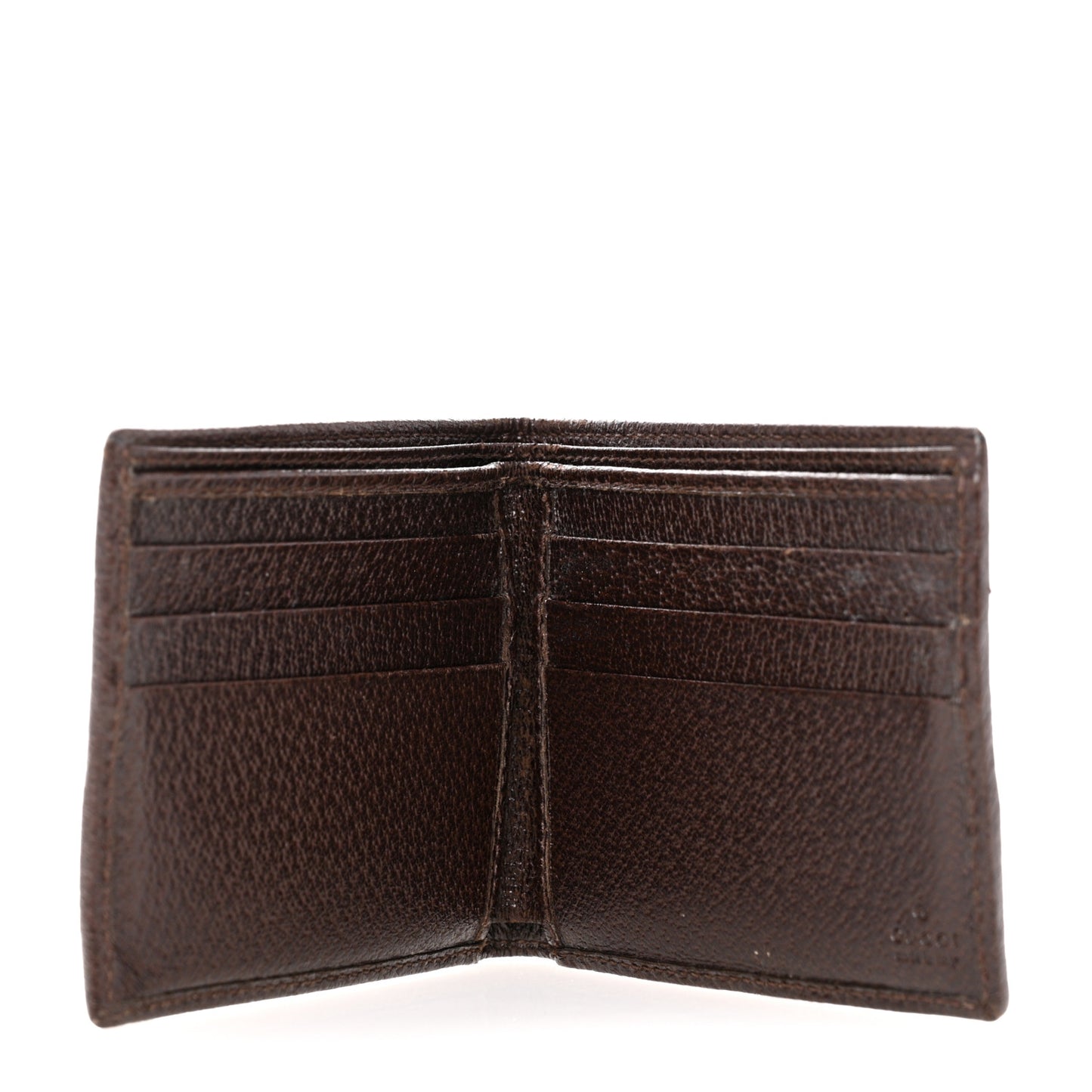 GG Plus Monogram Web Bi-Fold Wallet Dark Brown