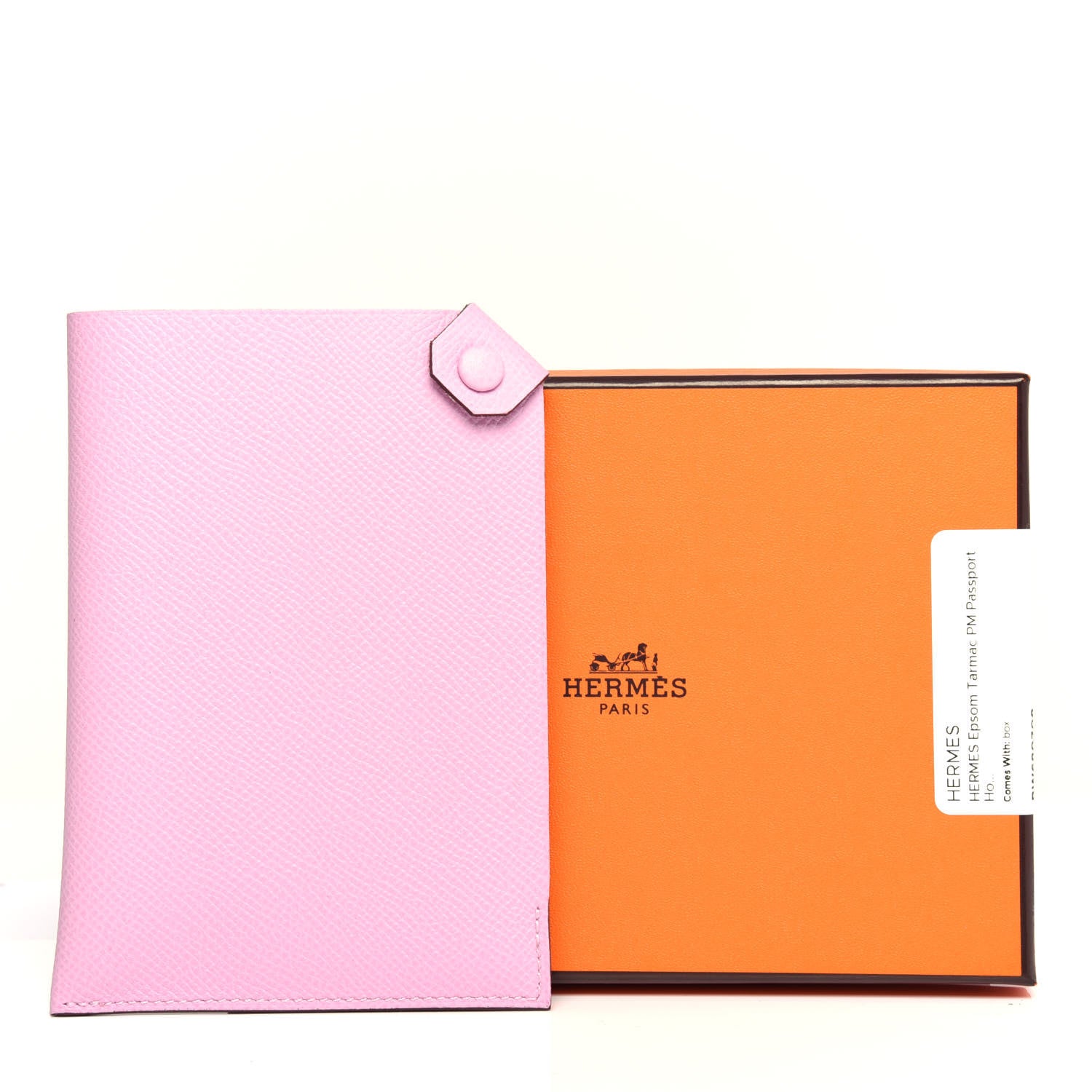 Hermes Epsom Tarmac PM Passport Holder Mauve Sylvestre 7 of 7