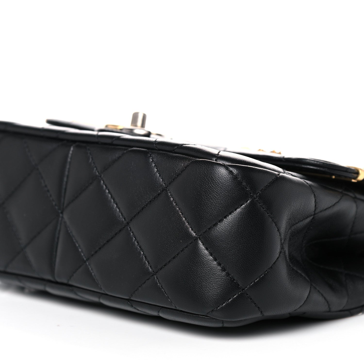Chanel Lambskin Quilted Small Coco Clips Single Flap Black 9 of 10