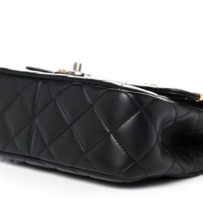 Chanel Lambskin Quilted Small Coco Clips Single Flap Black 9 of 10