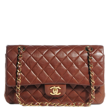 Chanel Lambskin Medium Double Flap Chocolate Brown 1 of 8