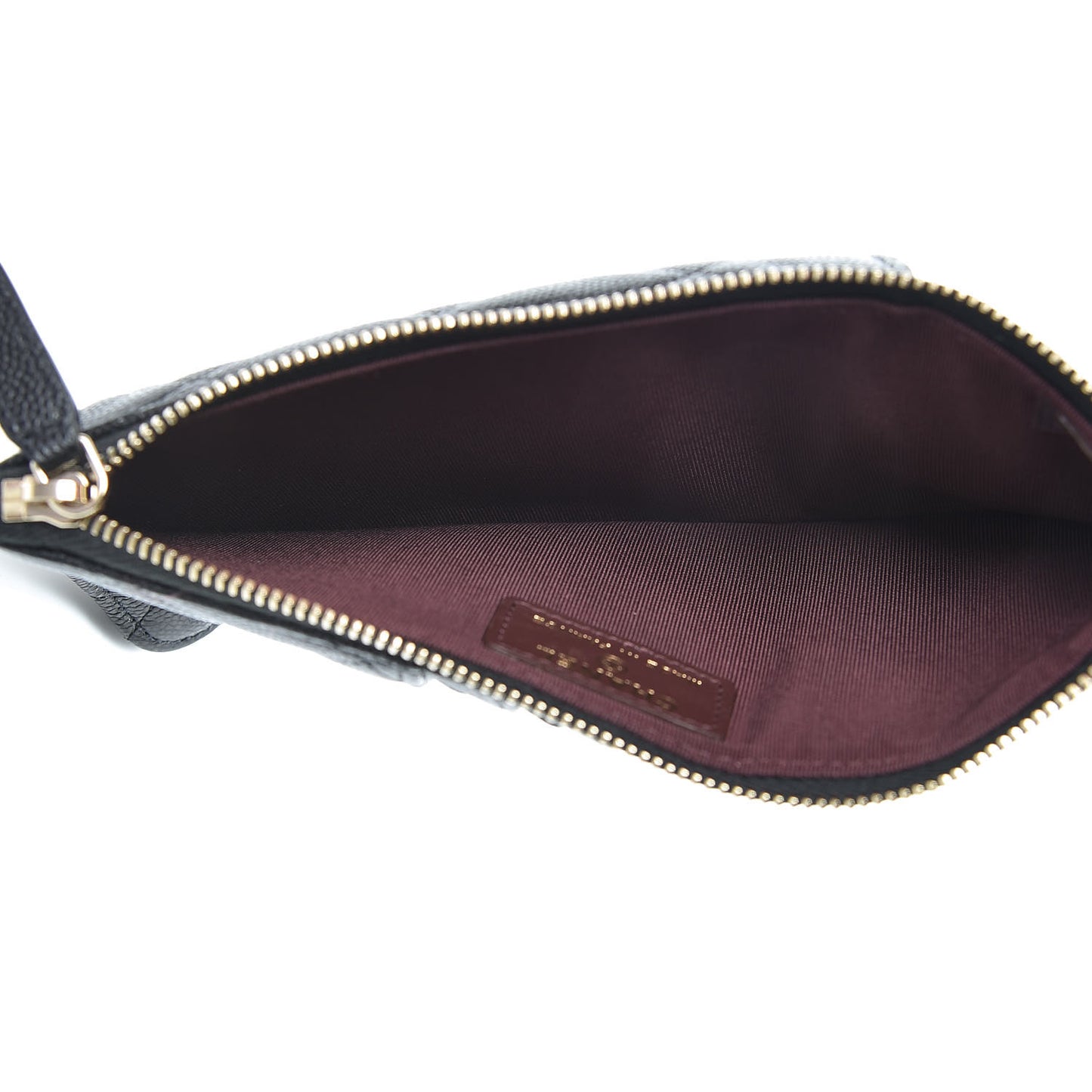 Caviar Quilted Classic Flat Wallet Pouch Black