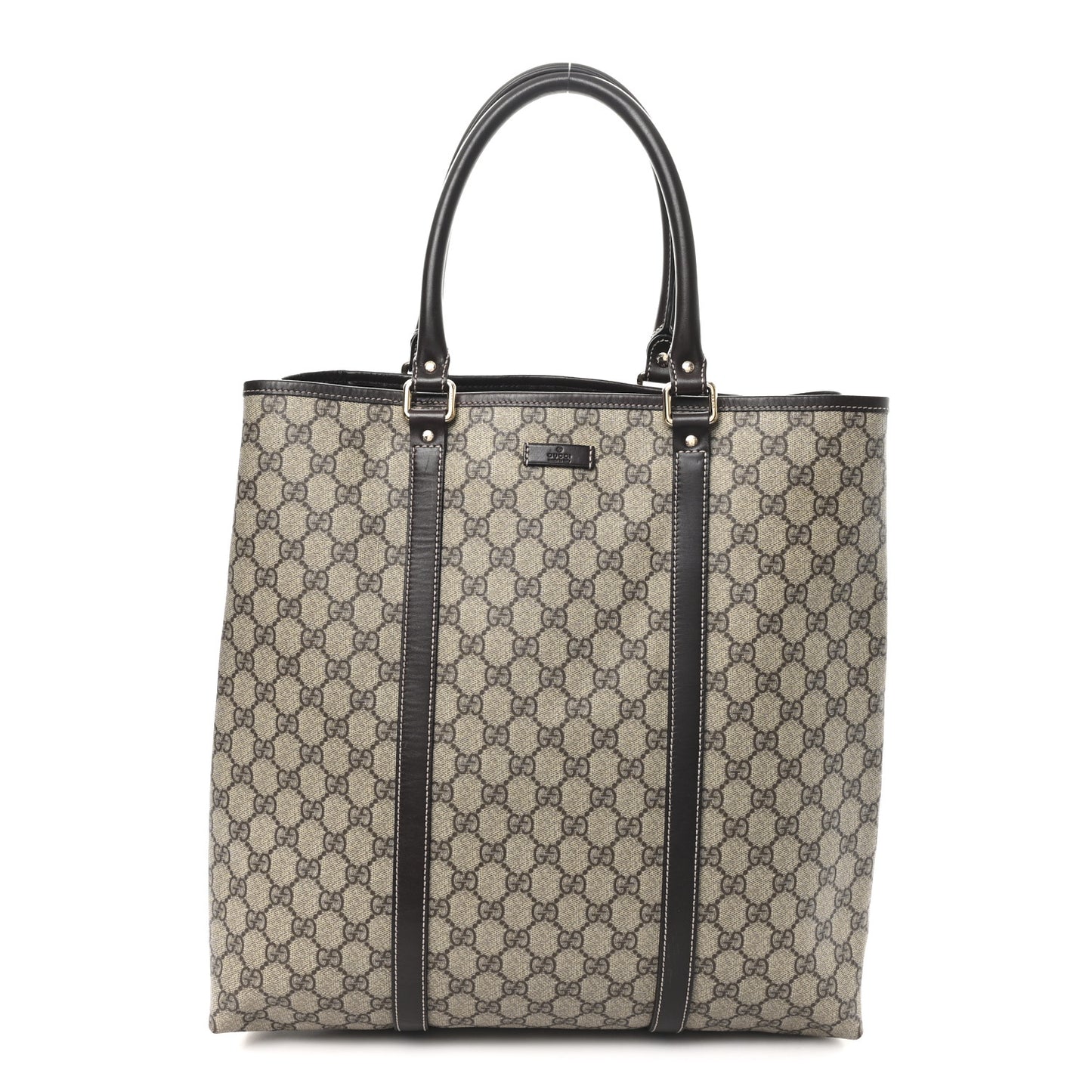 GG Plus Monogram Joy Vertical Tote Dark Brown