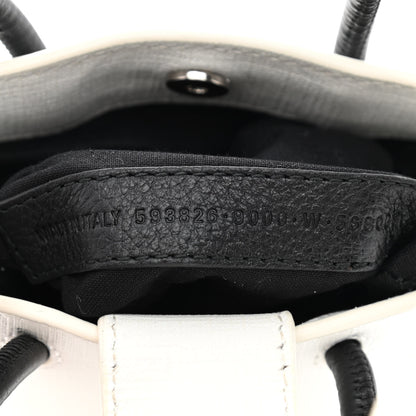 Balenciaga Squared Calfskin Logo Shopping Phone Holder Bag White 6 of 13