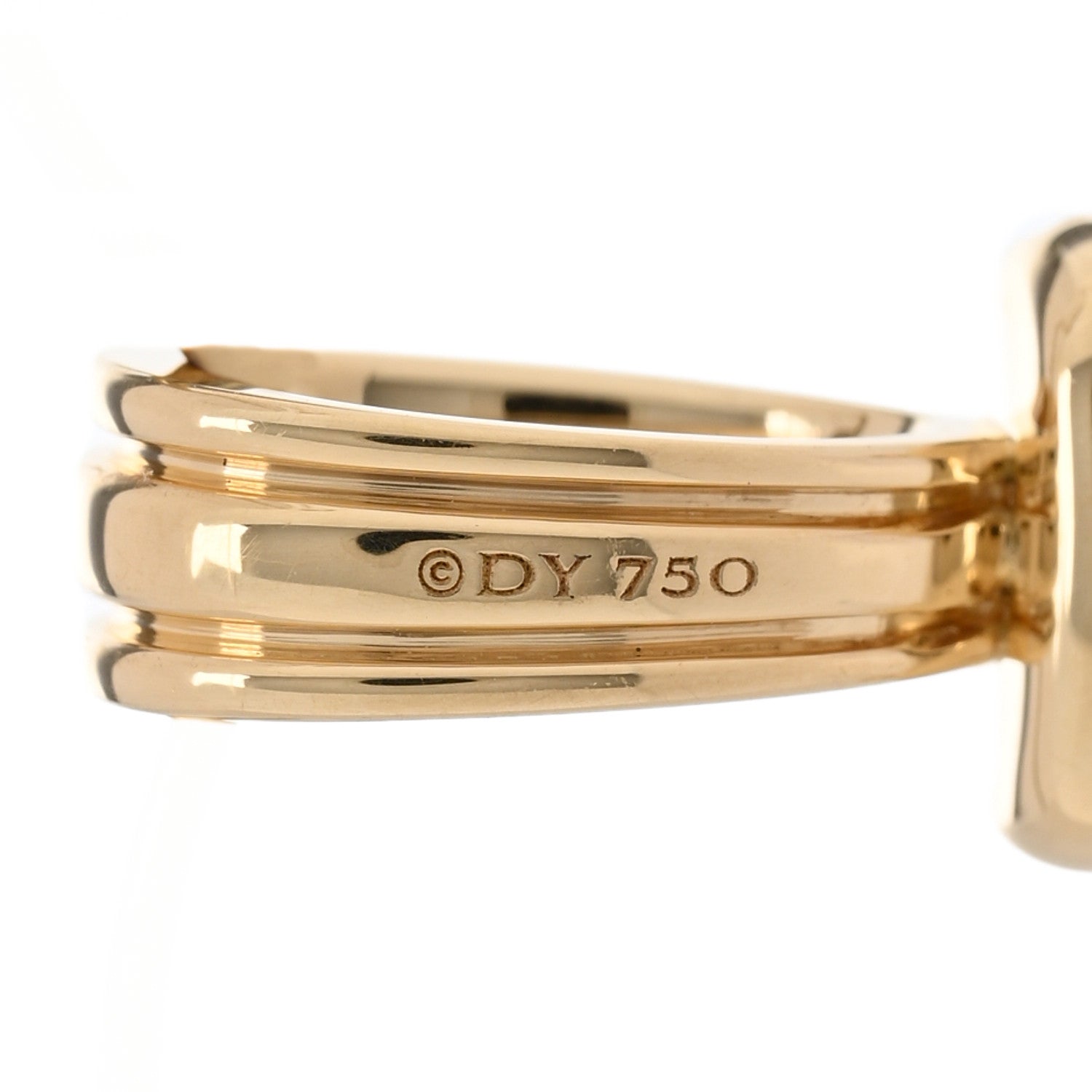 David Yurman 18K Yellow Gold Diamond Chevron Cross Pendant 4 of 4